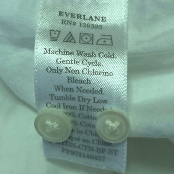 Everlane Women's White Button Down Collar Long Sleeve Shirt Blouse Top Size 16 - Picture 4 of 4